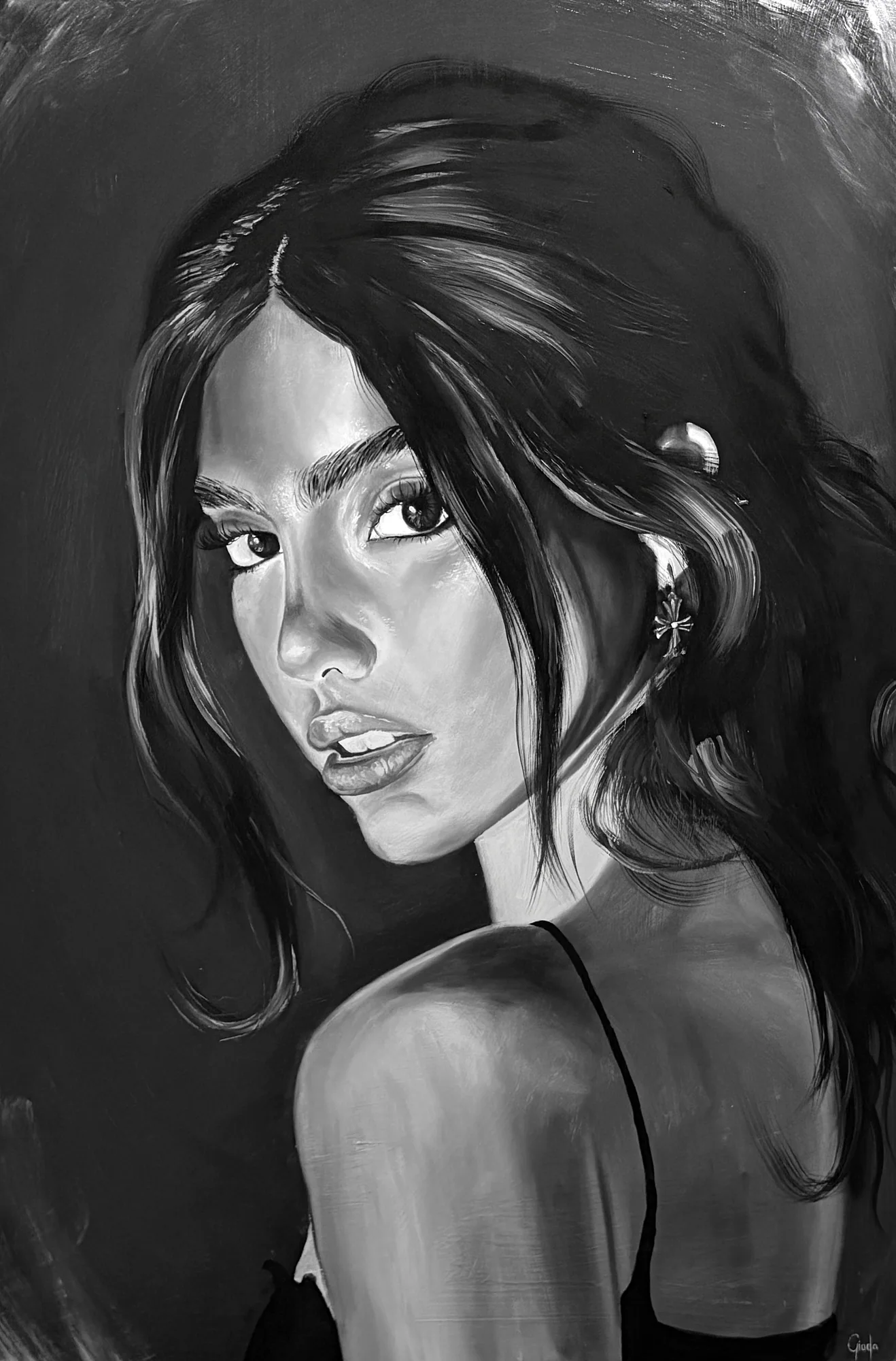 Glance, Oil on Wood Panel, 2026